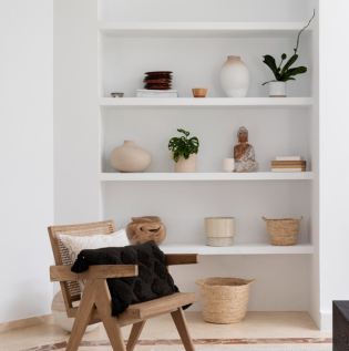 a modern wall décor design with functional shelves a modern wall décor design with functional shelves