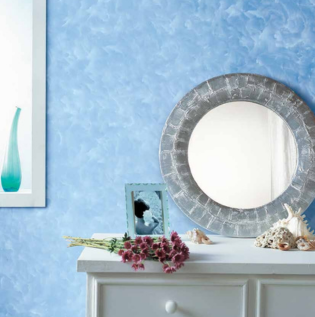 a clean and calm interior room with light blue colour a clean and calm interior room with light blue colour