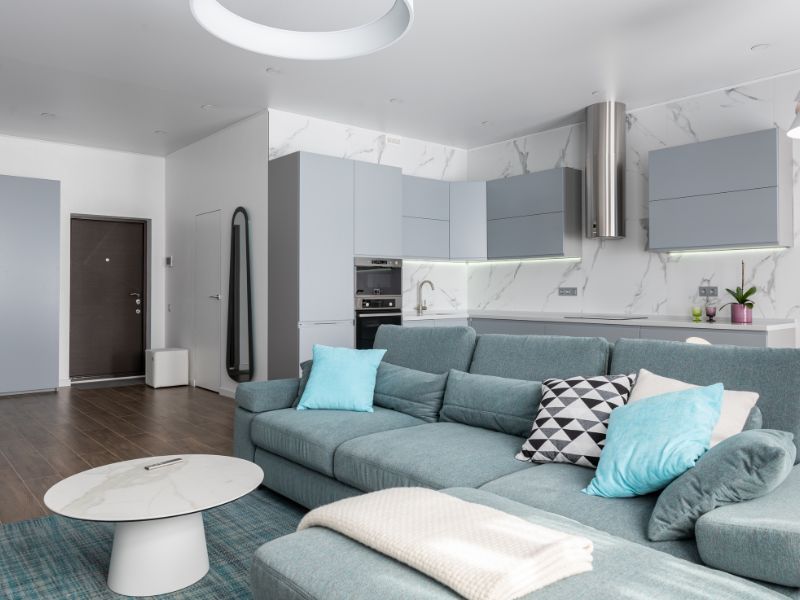 Blue fabric sofa set design ideas - Beautiful Homes Blue fabric sofa design ideas - Beautiful Homes