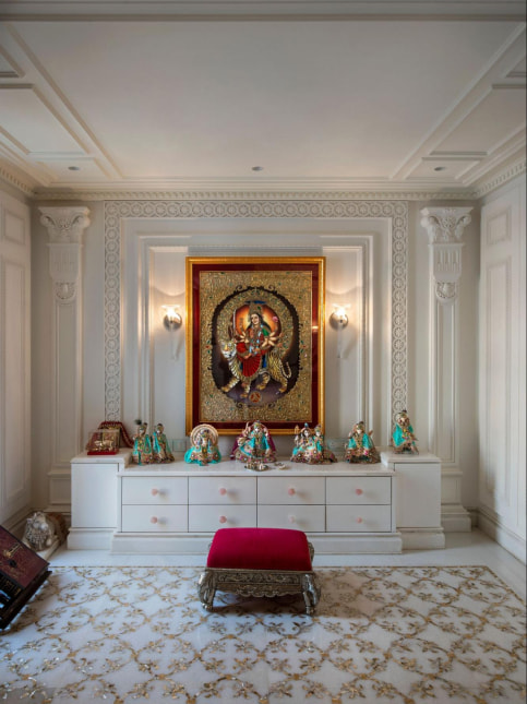 Traditional Pooja room with cabinets- Beautiful homes Traditional Pooja room with cabinets- Beautiful homes