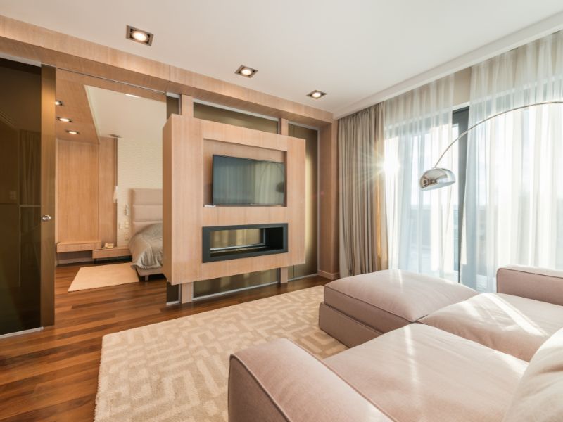 Chic & simple wall design behind the TV - Beautiful Homes Chic & simple wall design behind the TV - Beautiful Homes