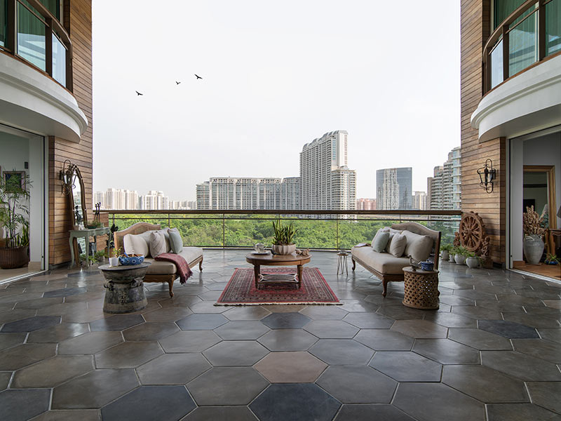 Balcony sitout designs with sofa & center table – Beautiful Homes Balcony sitout designs with sofa & center table – Beautiful Homes