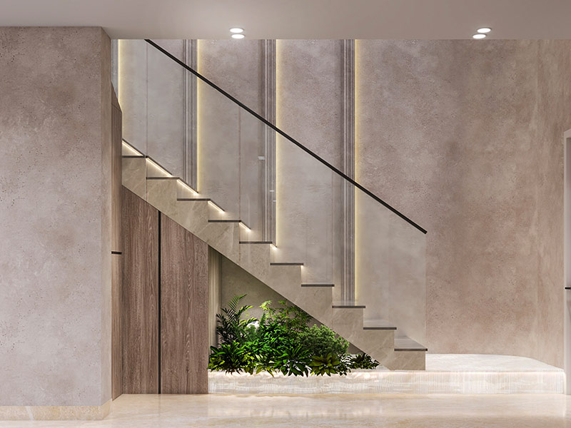 White chic glass staircase design to enhance your interiors – Beautiful Homes White chic glass staircase design to enhance your interiors – Beautiful Homes