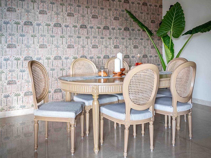 Beautiful PVC Wallpaper in Dining Room - Beautiful Homes Beautiful PVC Wallpaper in Dining Room - Beautiful Homes