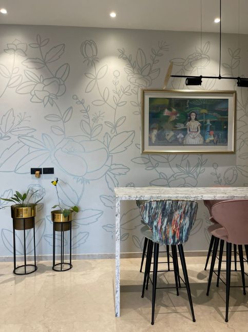 Elegant floral wall mural – Beautiful Homes Elegant floral wall mural – Beautiful Homes