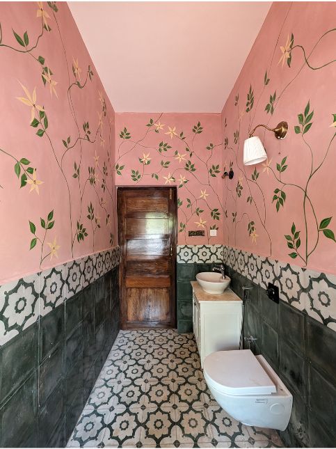 Pink floral mural – Beautiful Homes Pink floral mural – Beautiful Homes