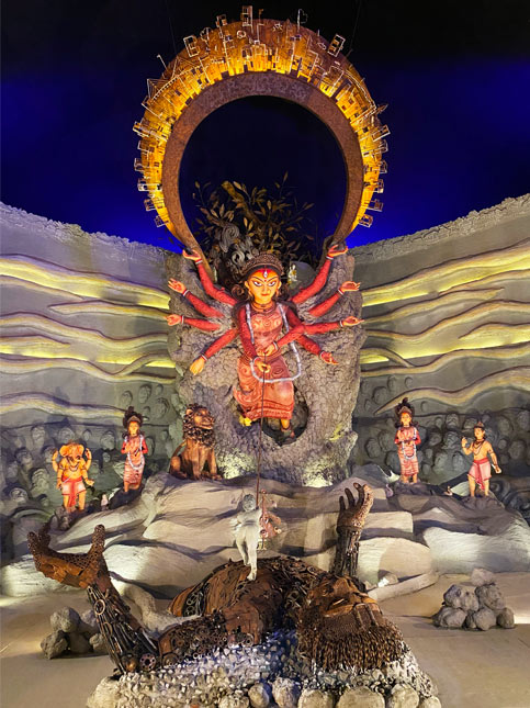 Nature and Technology theme at Rajdanga Naba Udayan Sangha - Beautiful Homes Nature and Technology theme at Rajdanga Naba Udayan Sangha - Beautiful Homes