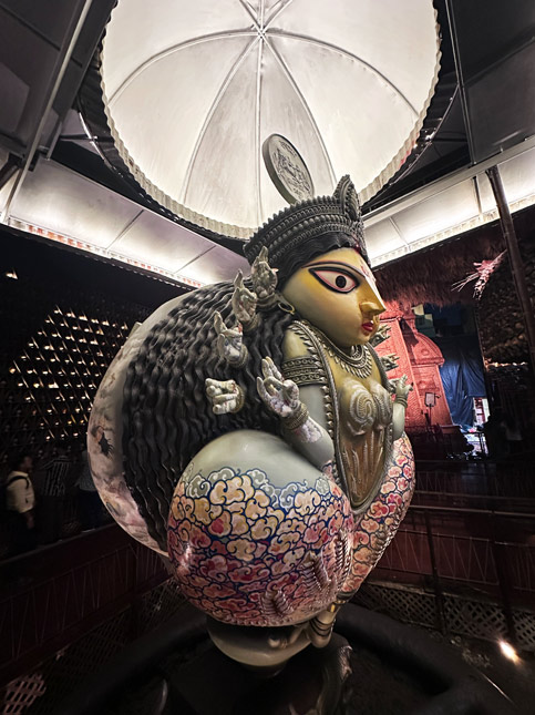 Durga Pooja setup at Bosepukur Sitala Mandir in Kolkata - Beautiful Homes Durga Pooja setup at Bosepukur Sitala Mandir in Kolkata - Beautiful Homes