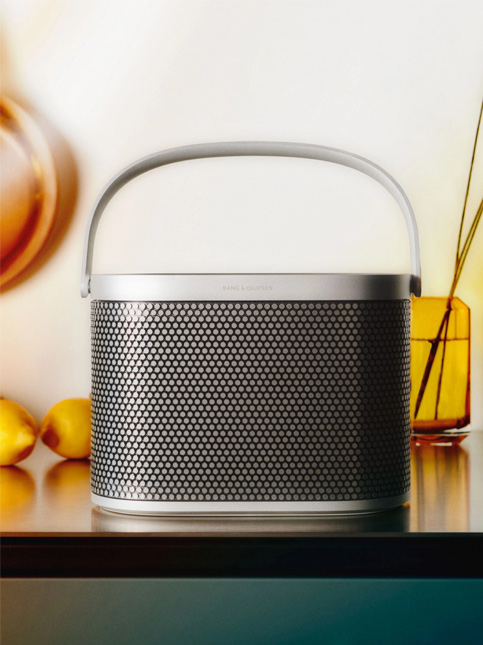 Silver Coloured Bang and Olufsen Speaker - Beautiful Homes Silver Coloured Bang and Olufsen Speaker - Beautiful Homes