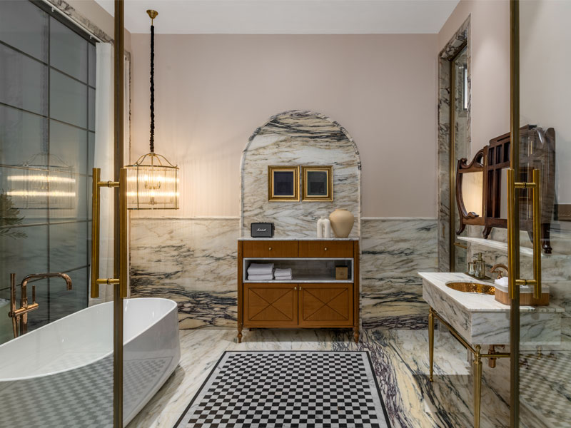 Marble clad bathroom – Beautiful Homes Marble clad bathroom – Beautiful Homes