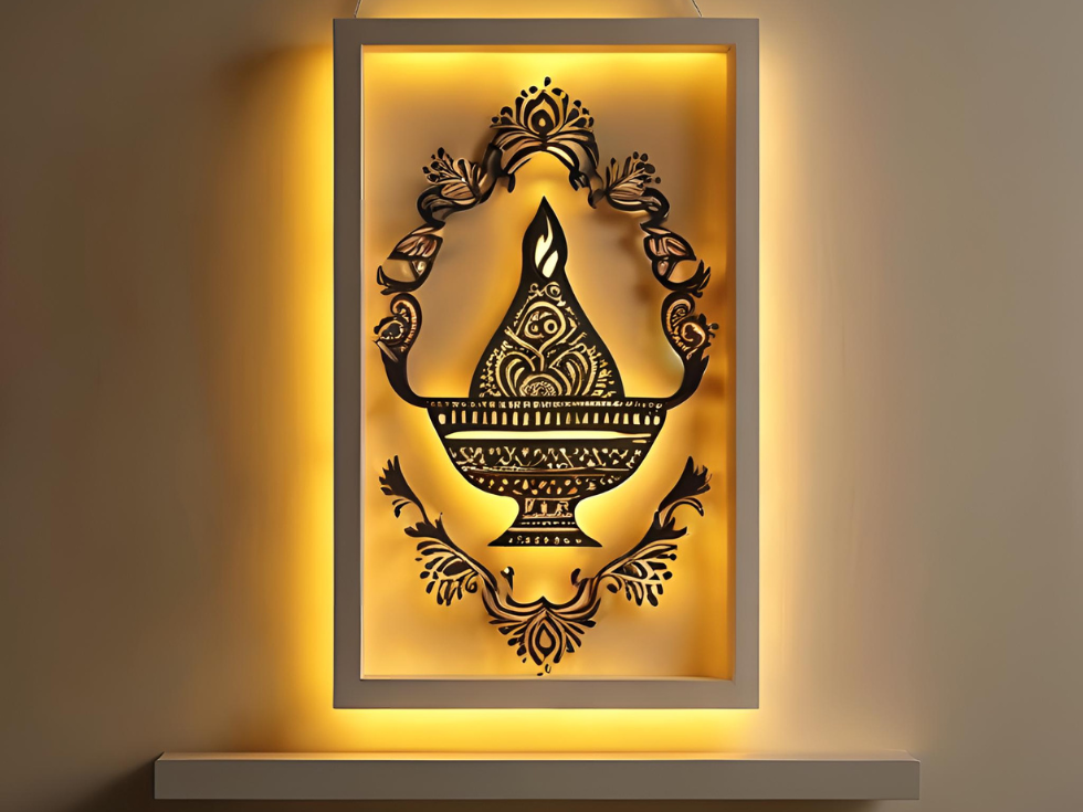 Diwali Wall Art - Beautiful Homes Diwali Light Wall Art- Beautiful Homes