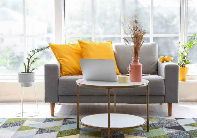 Grey Two-Seater Sofa Design - Beautiful Homes Grey Two-Seater Sofa Design - Beautiful Homes