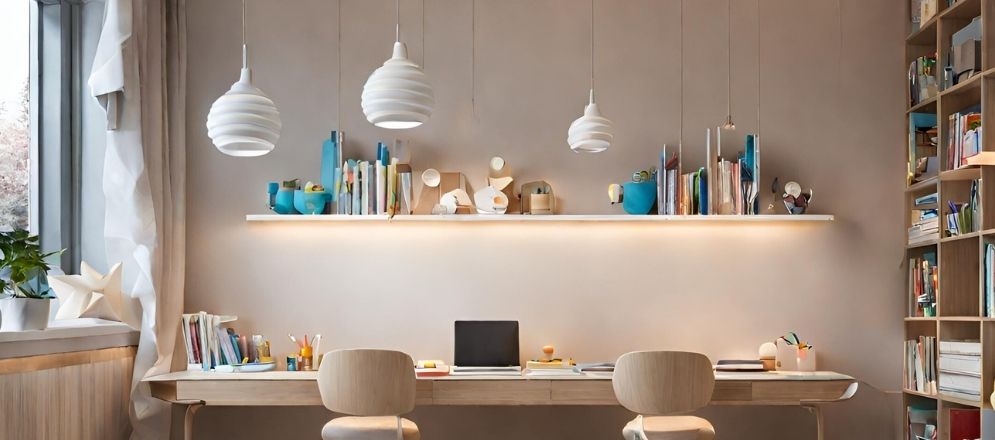 White designer hanging lights for study room - Beautiful Homes White designer hanging lights for study room - Beautiful Homes