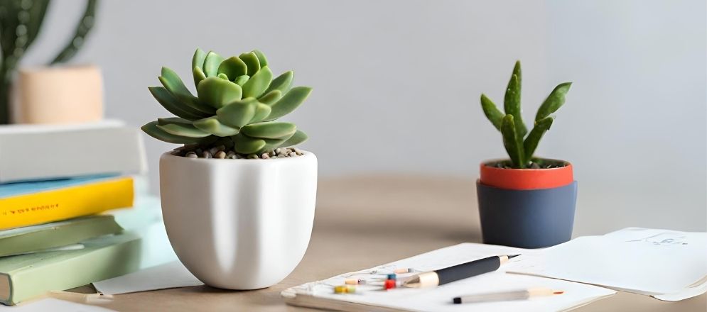 Succulents for study desk - Beautiful Homes Succulents for study desk - Beautiful Homes