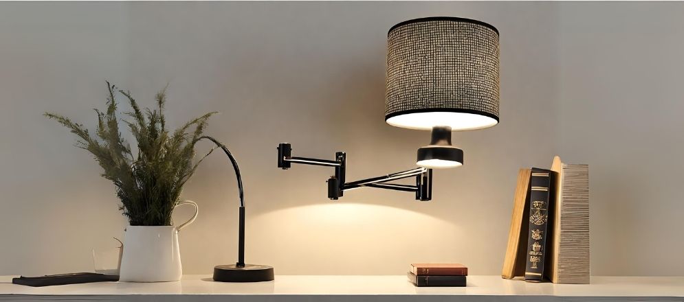 Black swing arm wall light - Beautiful Homes Black swing arm wall light - Beautiful Homes