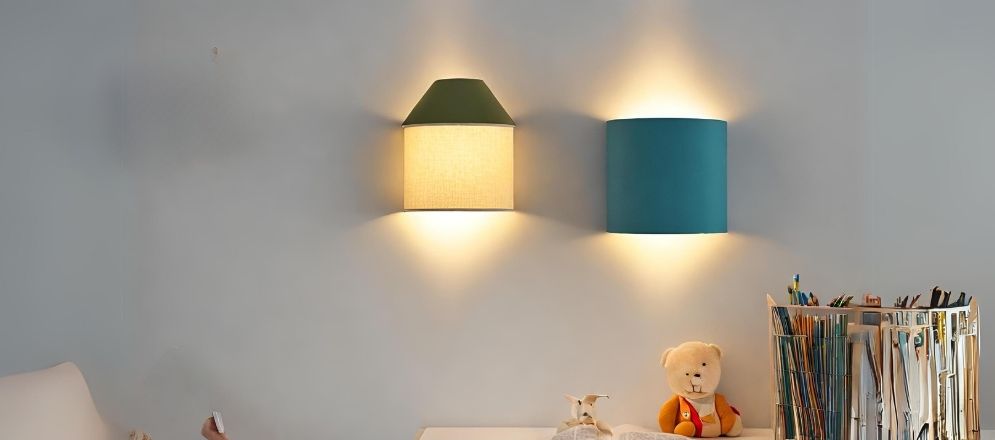 Yellow and blue wall lights - Beautiful Homes Yellow and blue wall lights - Beautiful Homes