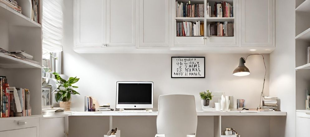 Minimalistic white study room - Beautiful Homes Minimalistic white study room - Beautiful Homes