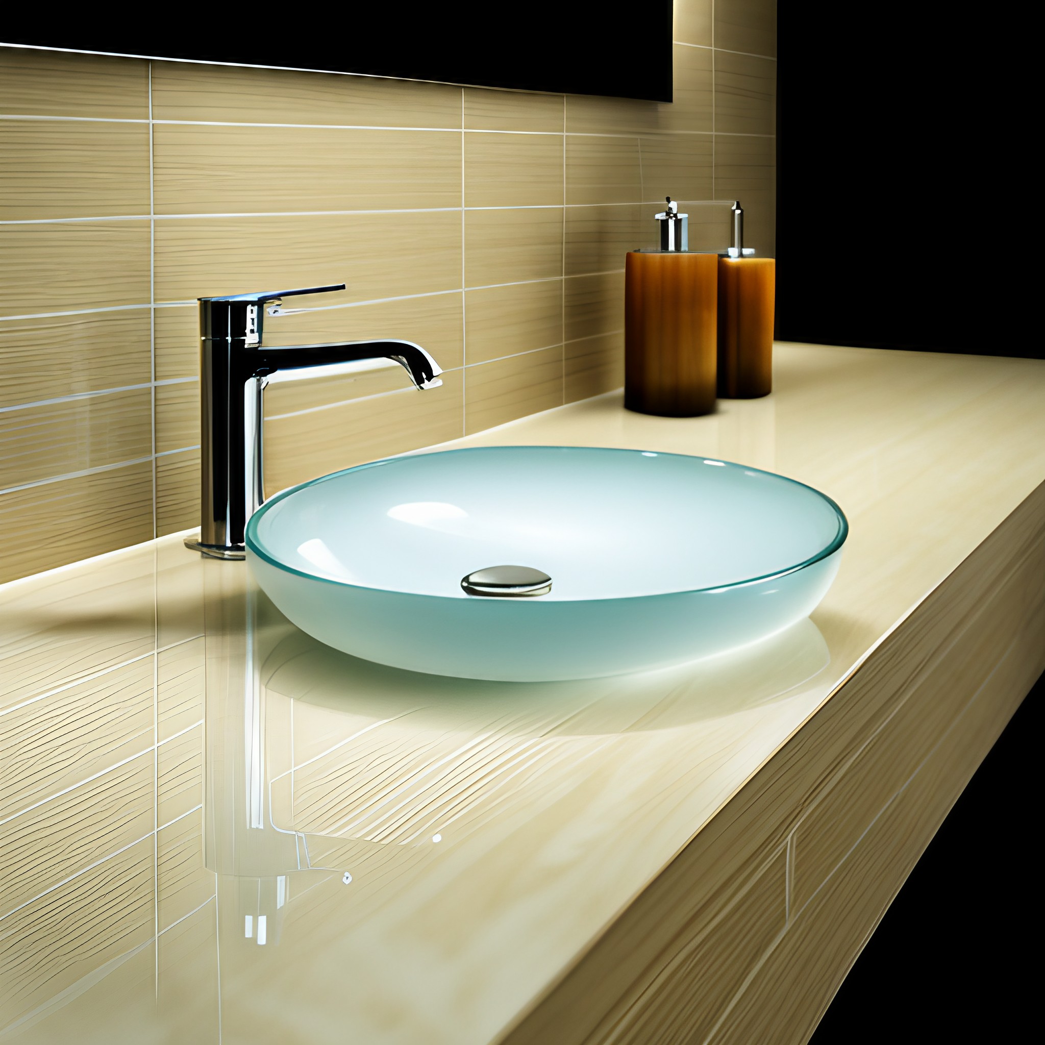 Glass Basin Tiles - Beautiful Homes Glass Basin Tiles - Beautiful Homes