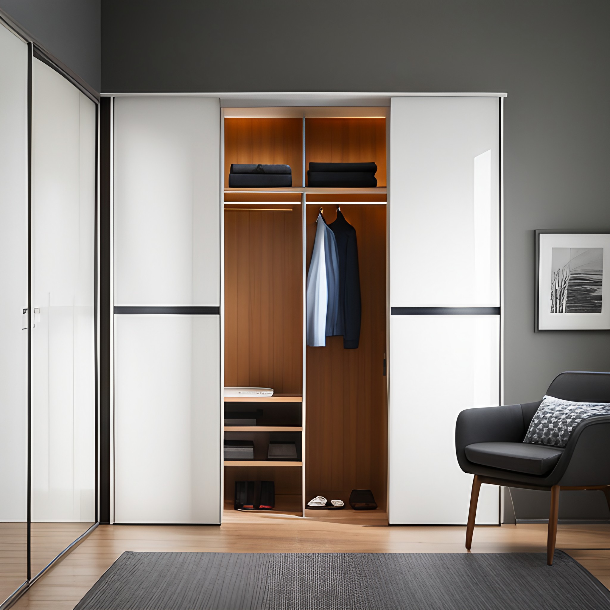 Glass wardrobe shutter design - Beautiful Homes Glass wardrobe shutter design - Beautiful Homes