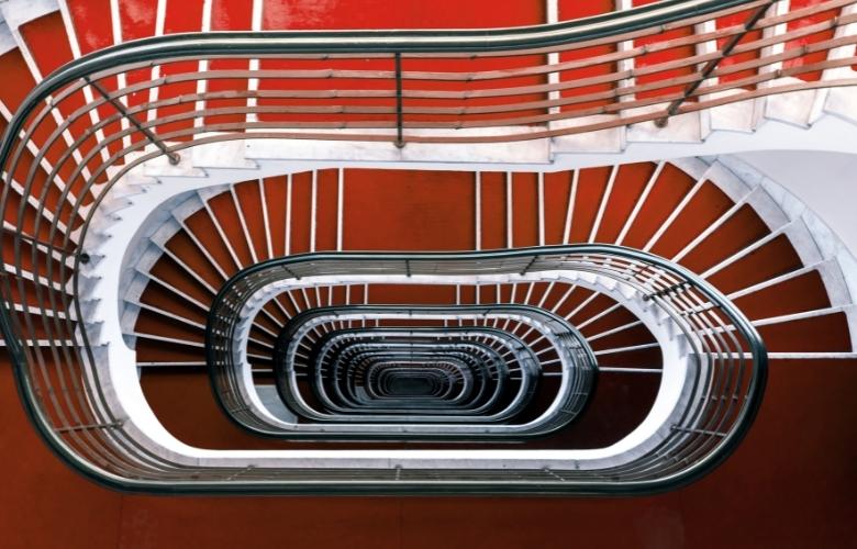 Red oxide painted stairs - Beautiful Homes Red oxide painted stairs - Beautiful Homes