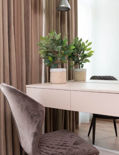 Console table in the living room used as a desk & storage - Beautiful Homes Console table in the living room used as a desk & storage - Beautiful Homes