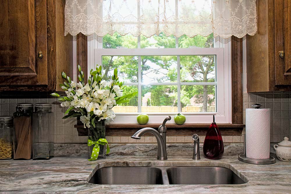 Use embroidered translucent curtains in your kitchen for a vintage vibe - Beautiful Homes Use embroidered translucent curtains in your kitchen for a vintage vibe kitchen décor style  - Beautiful Homes