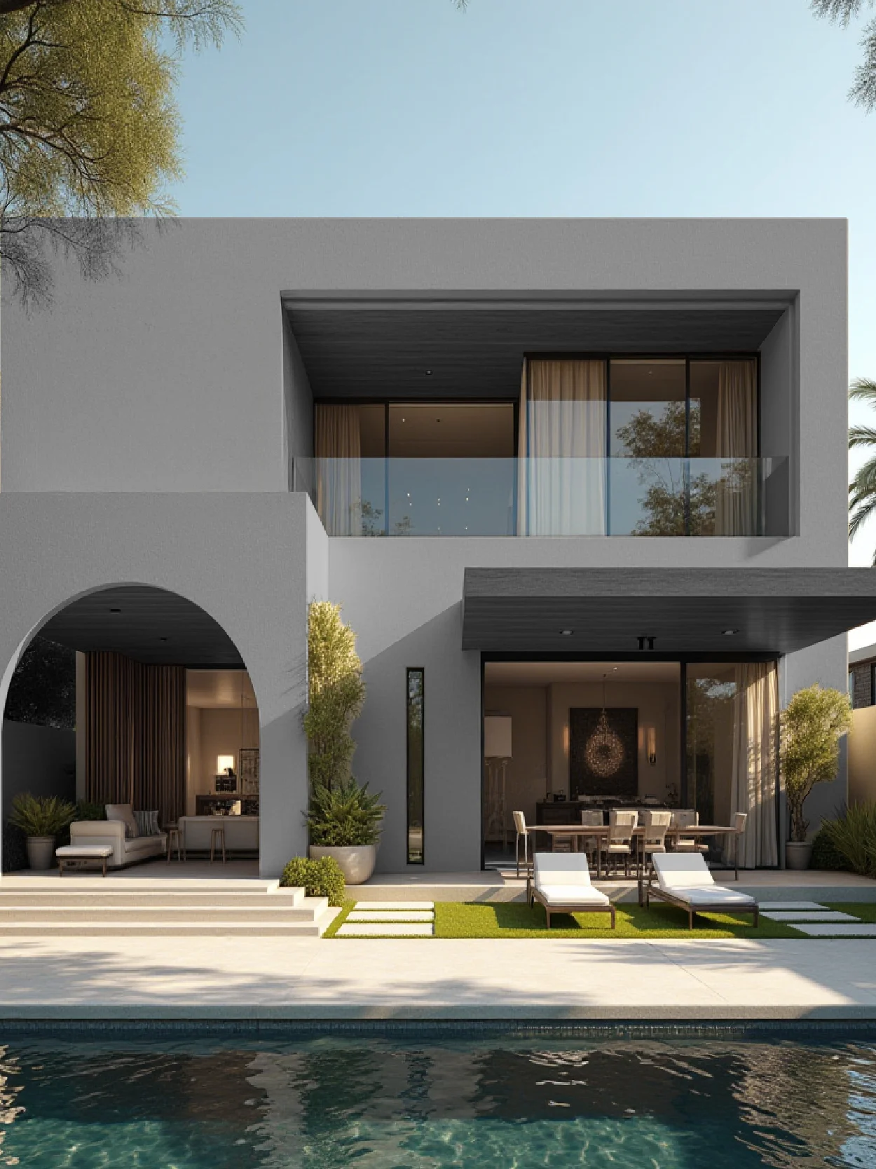 Serene Grey Bohemian Villa Inspiration