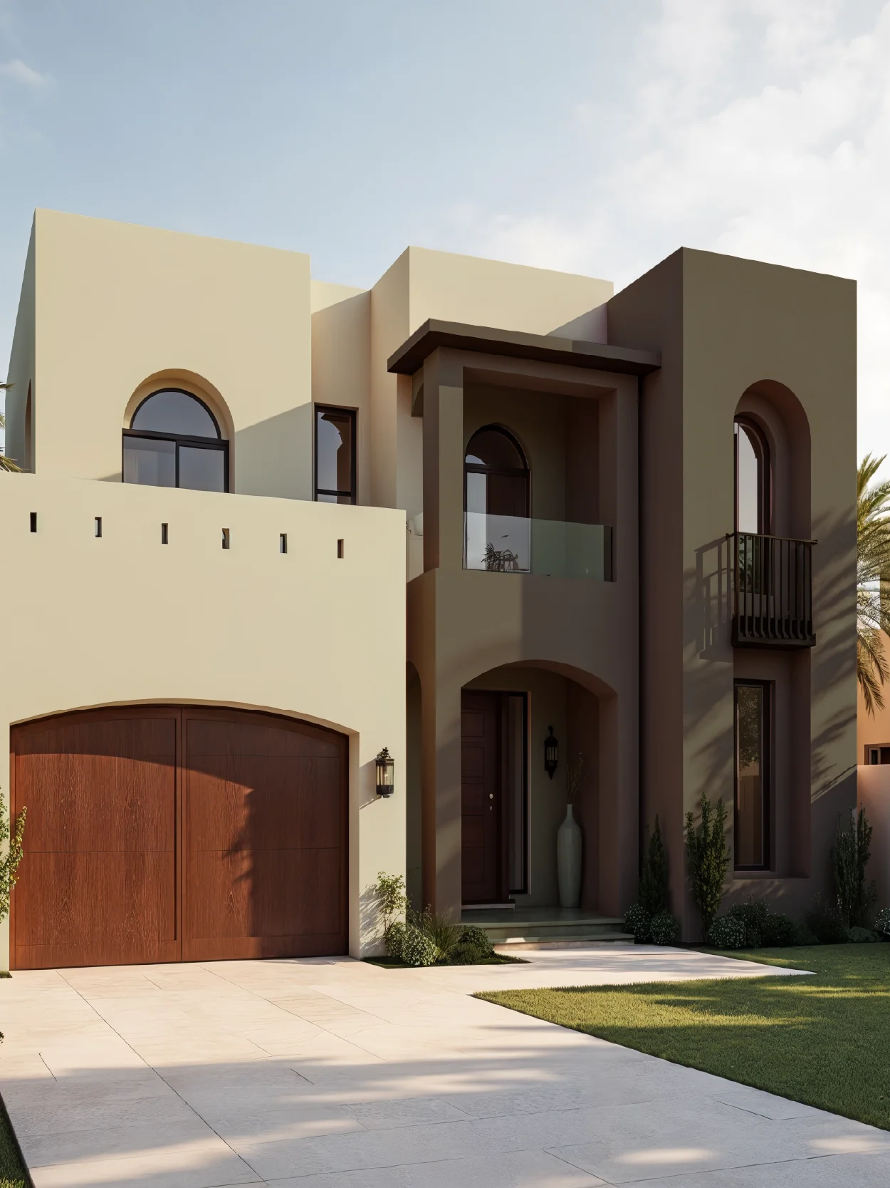 Golden-Beige & Olive Bohemian Exterior Idea