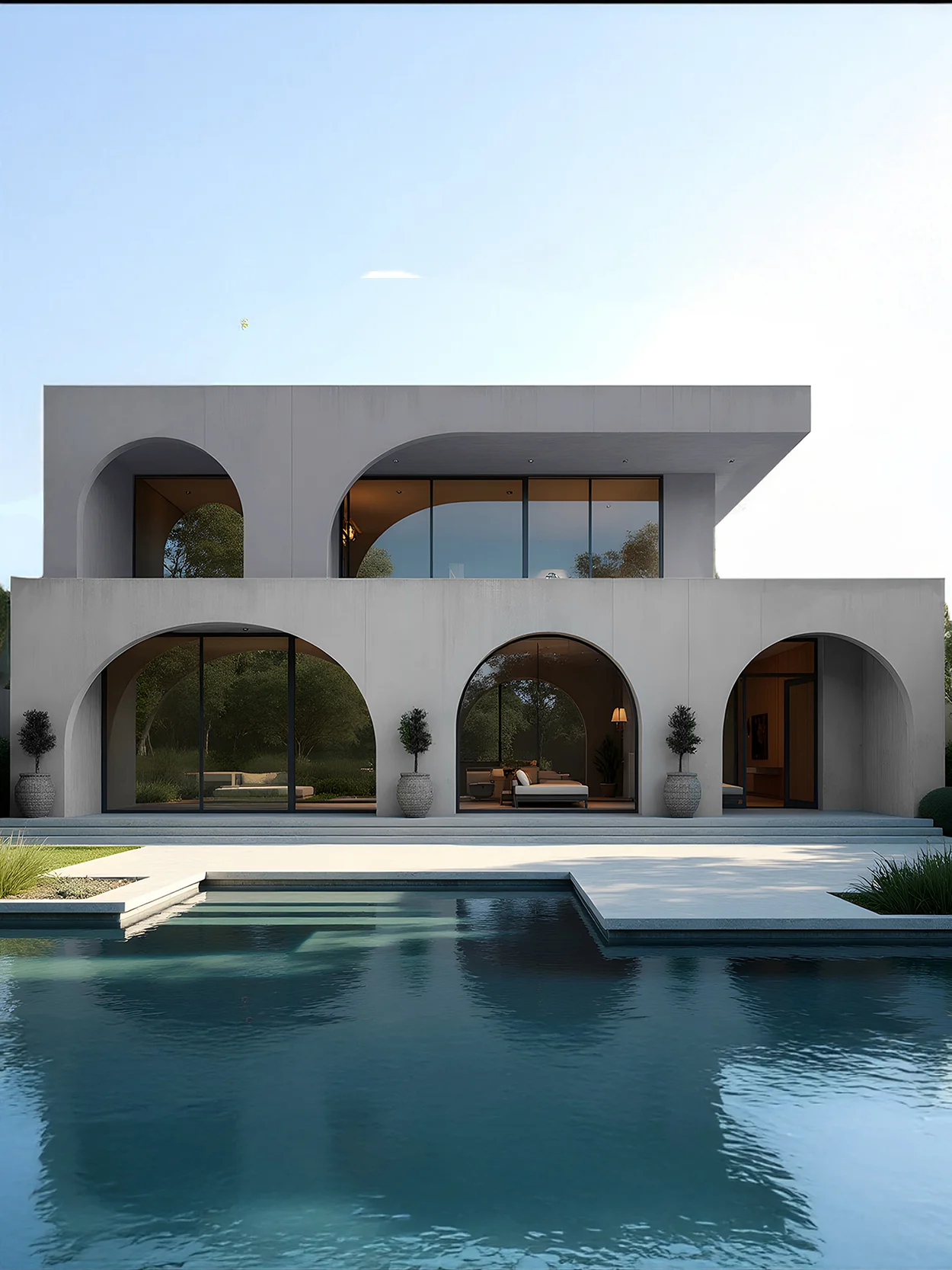 Elegant Grey Modern Villa Inspiration