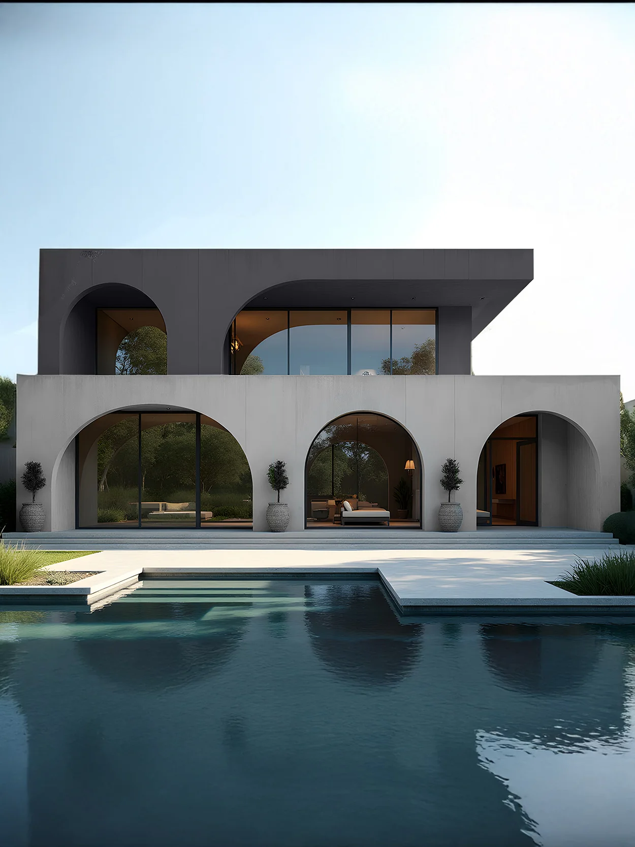 Bold Winter Sky Modern Villa Idea