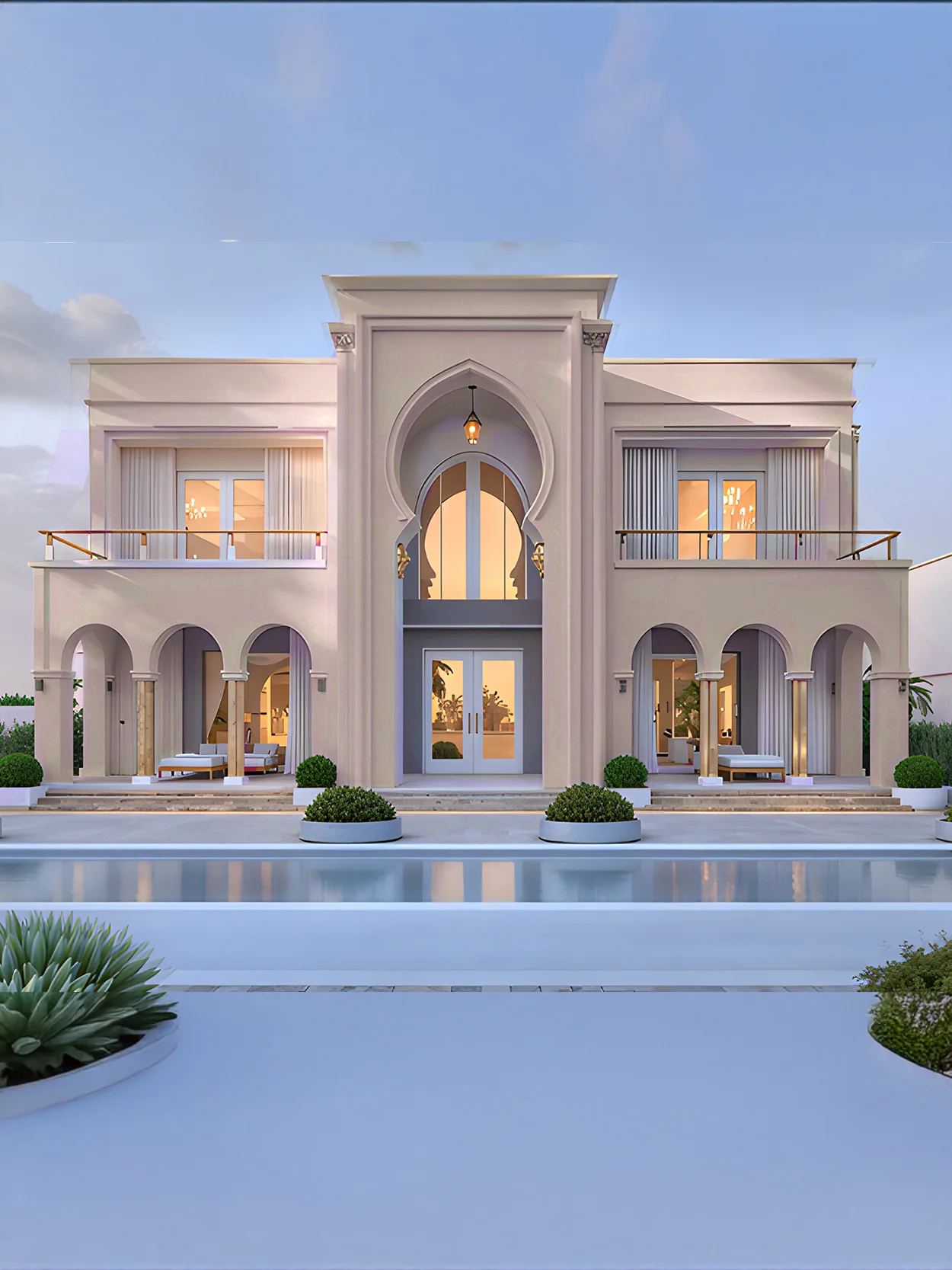 Creamy shade Moroccan Villa Inspiration