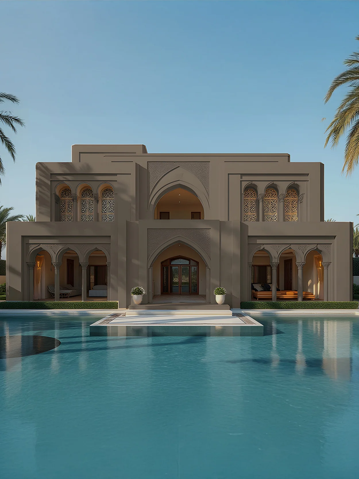 Earthy Stone Creek Moroccan Villa Idea