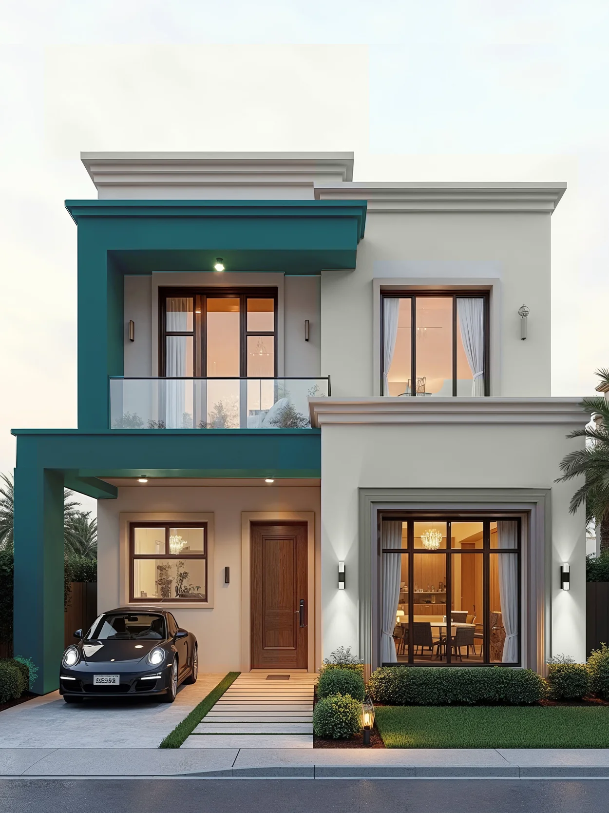 Elegant Blue Ivy Neoclassic Villa Inspiration