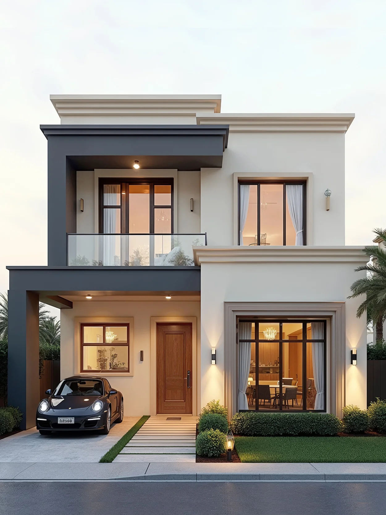Striking Stormy Sky Neoclassic Villa Idea