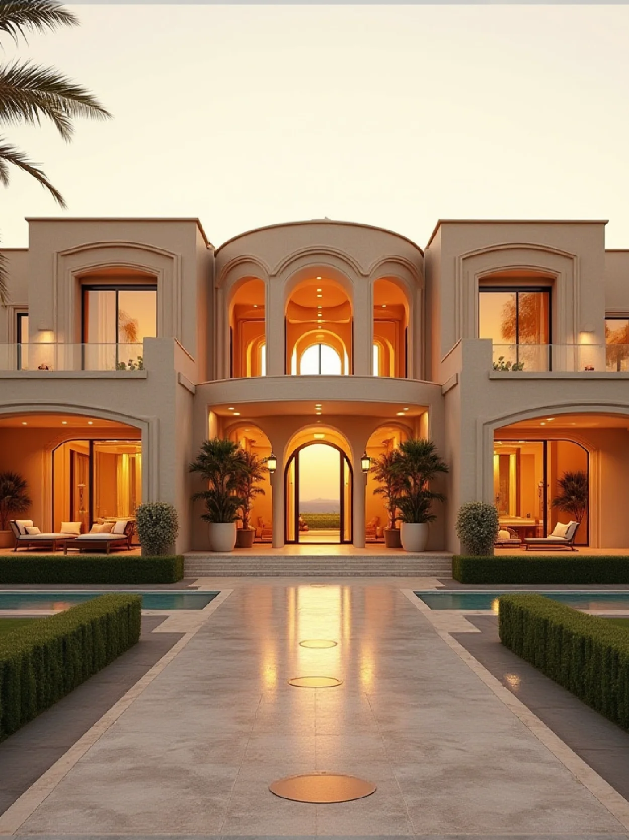 Sleek Silver Traditional Villa Design