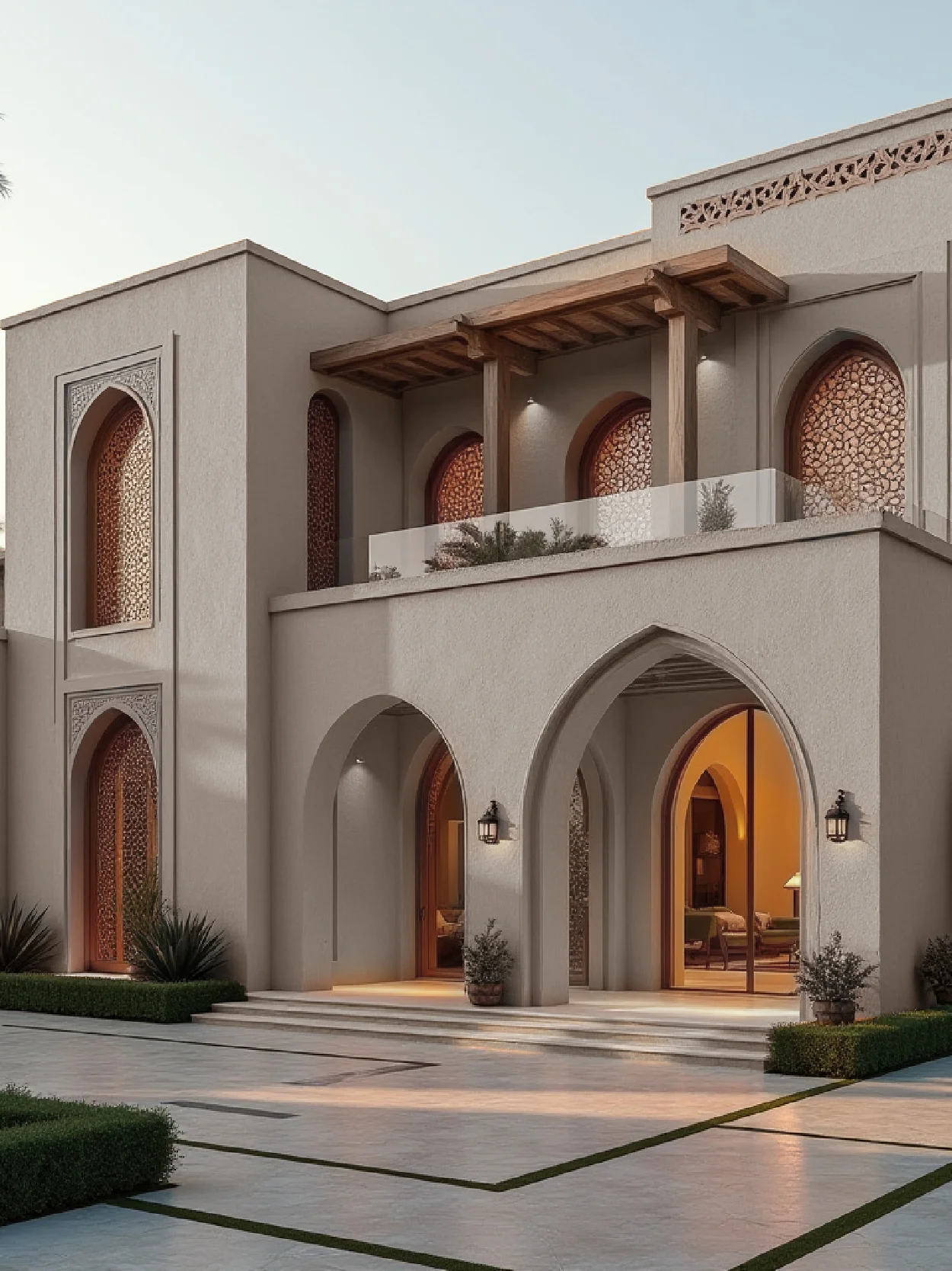 Warm Sandstone Traditional Villa Inspiration