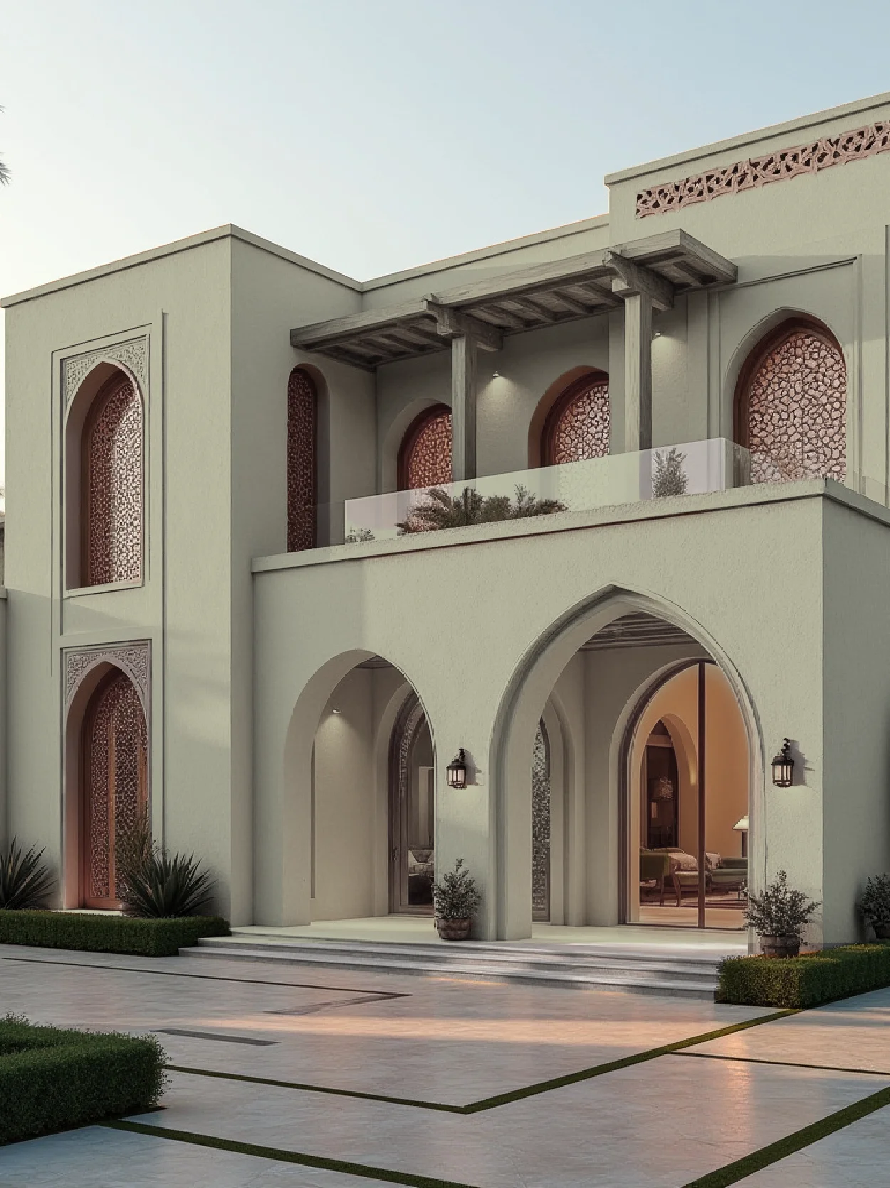 Muted Sage Traditional Villa Design