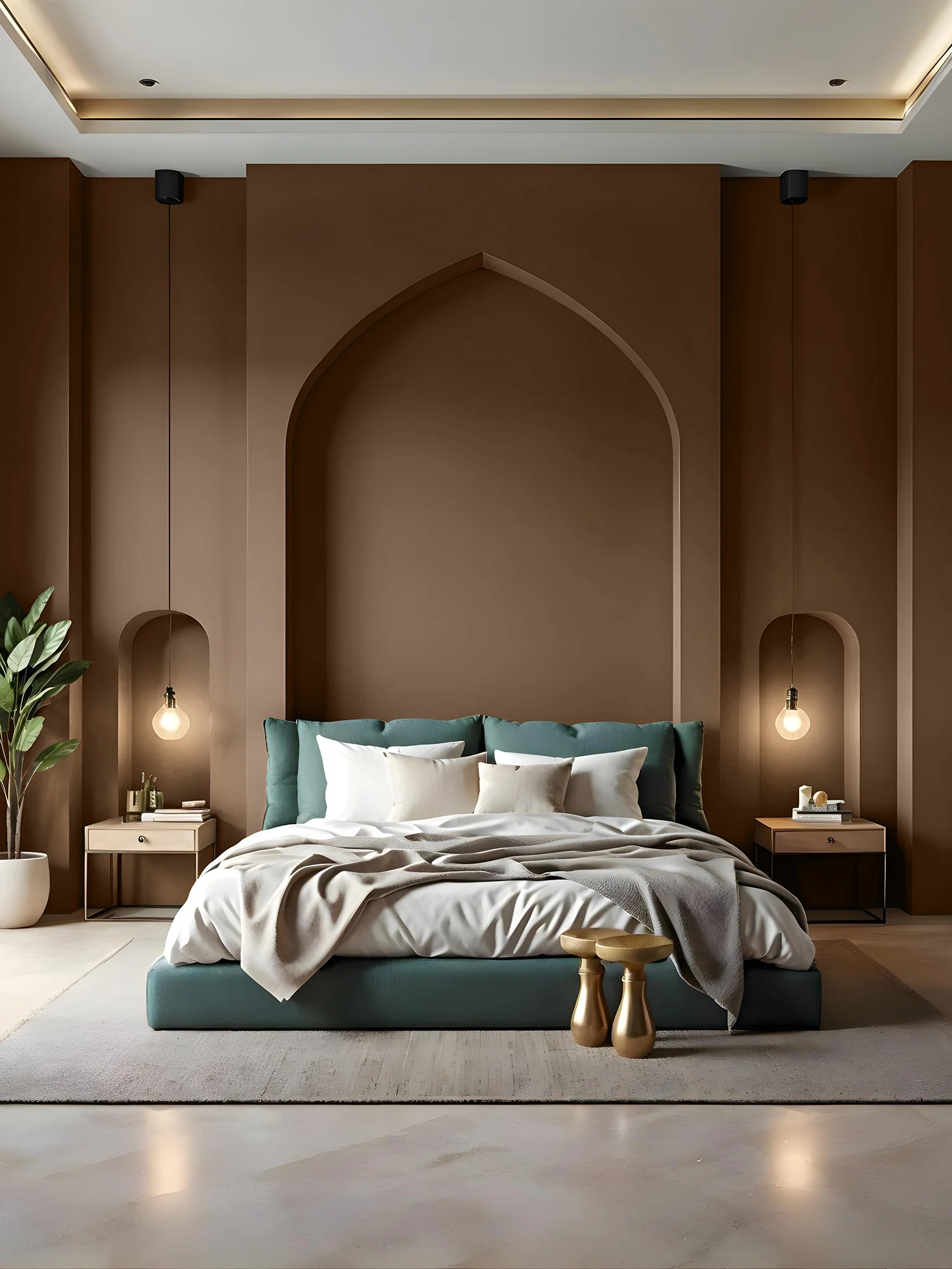 Luxurious Brown Bedroom Design