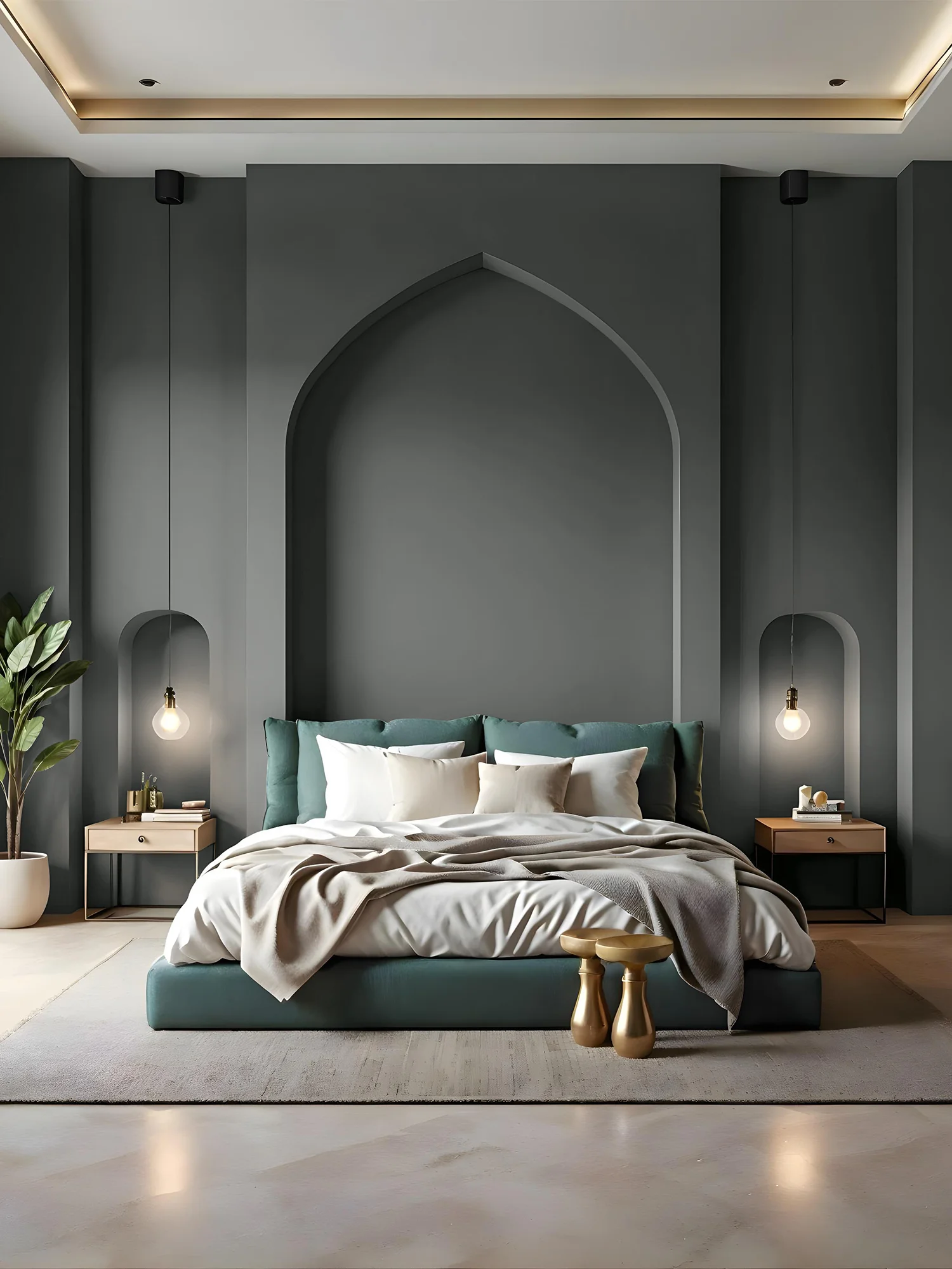 Calm Grey Bedroom Design