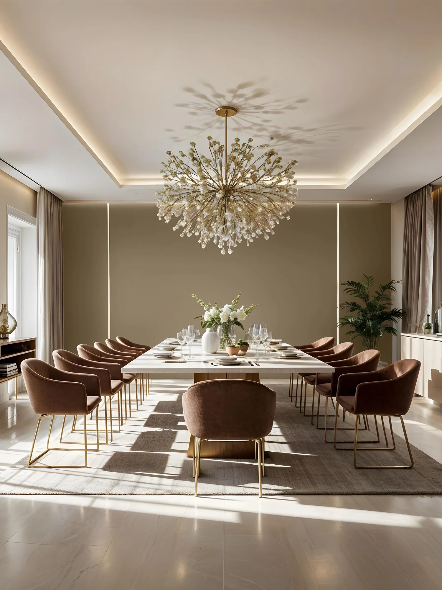 Bold Beige Dining Inspiration