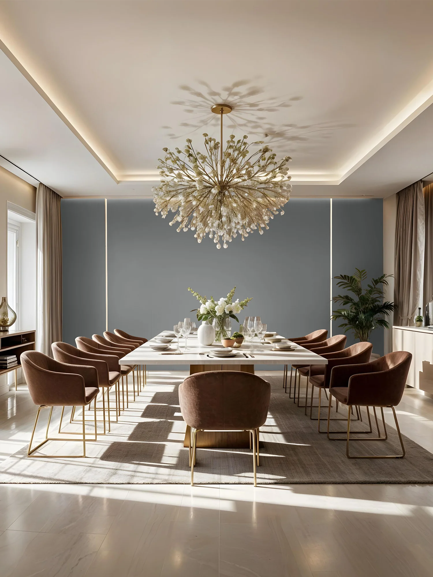 Refined Grey Dining Elegance