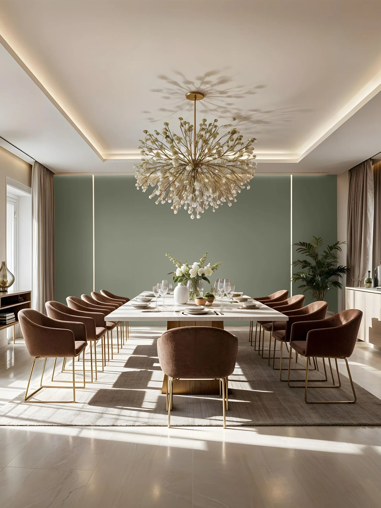 Soothing Green Dining Inspiration