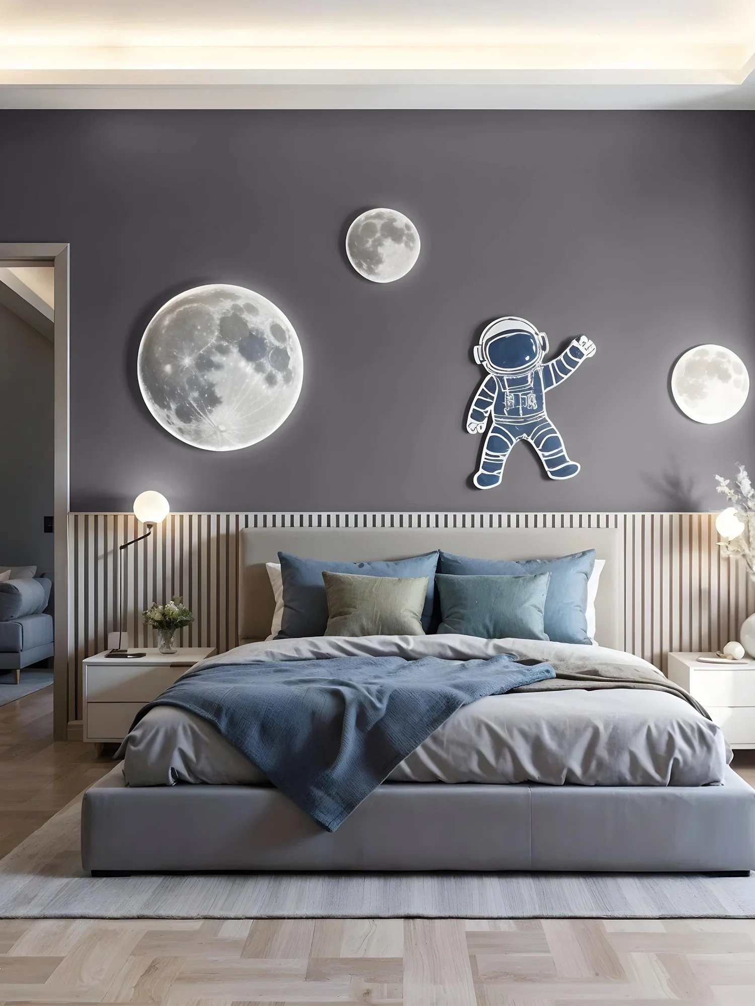 Playful Grey Kids' Room Design