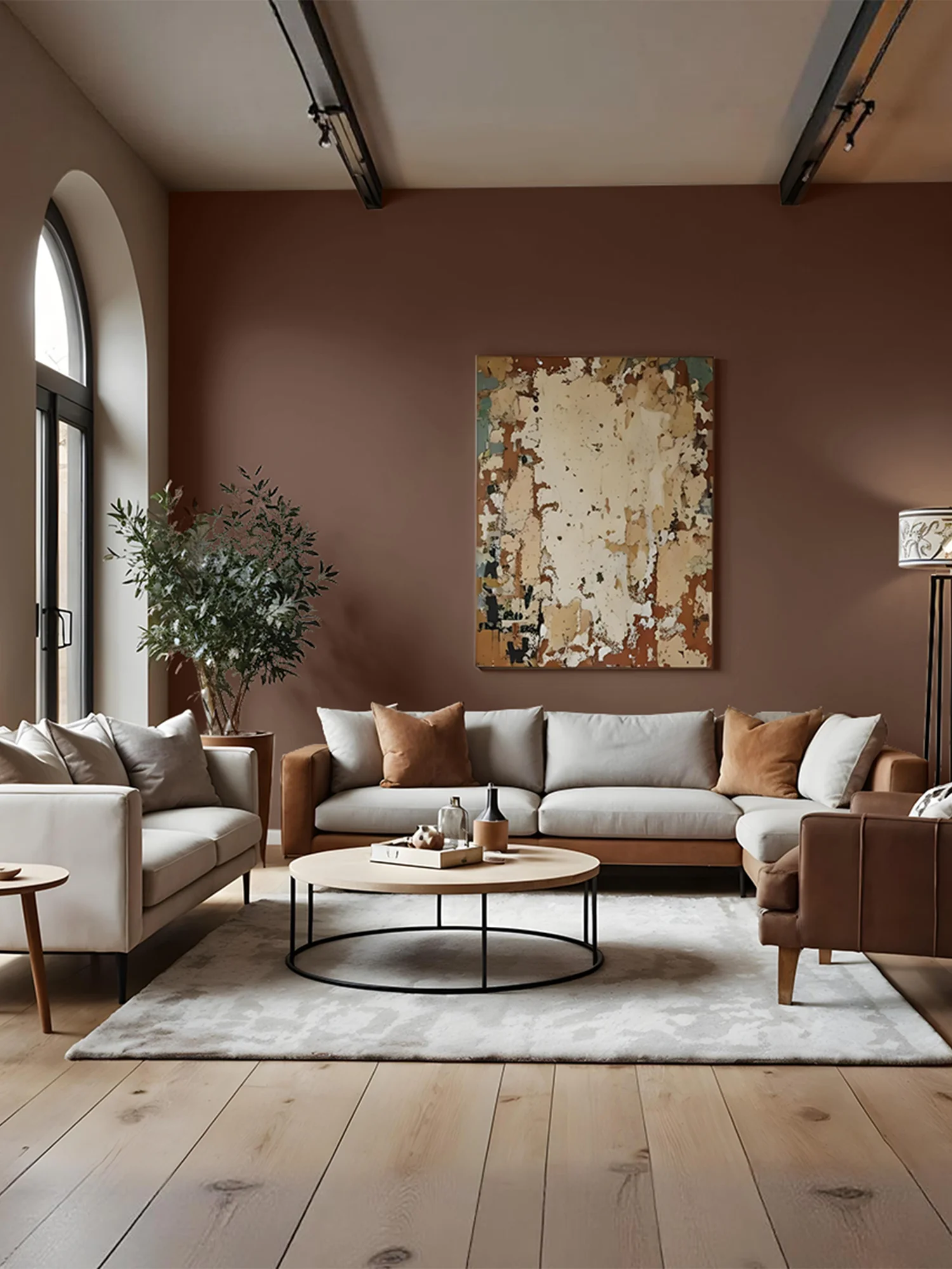 Deep Brown Living Room Luxury