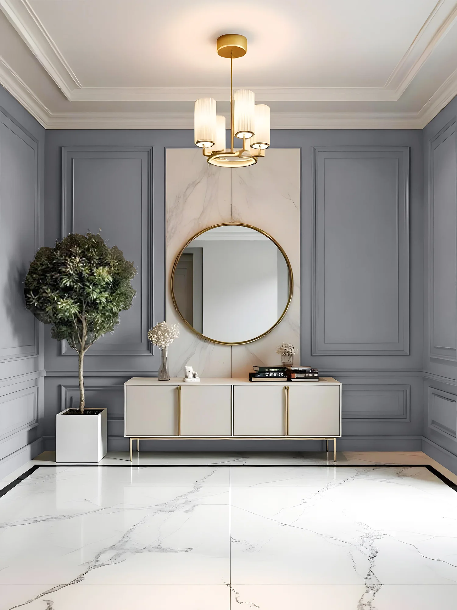 Elegant Gray Entrance Charm