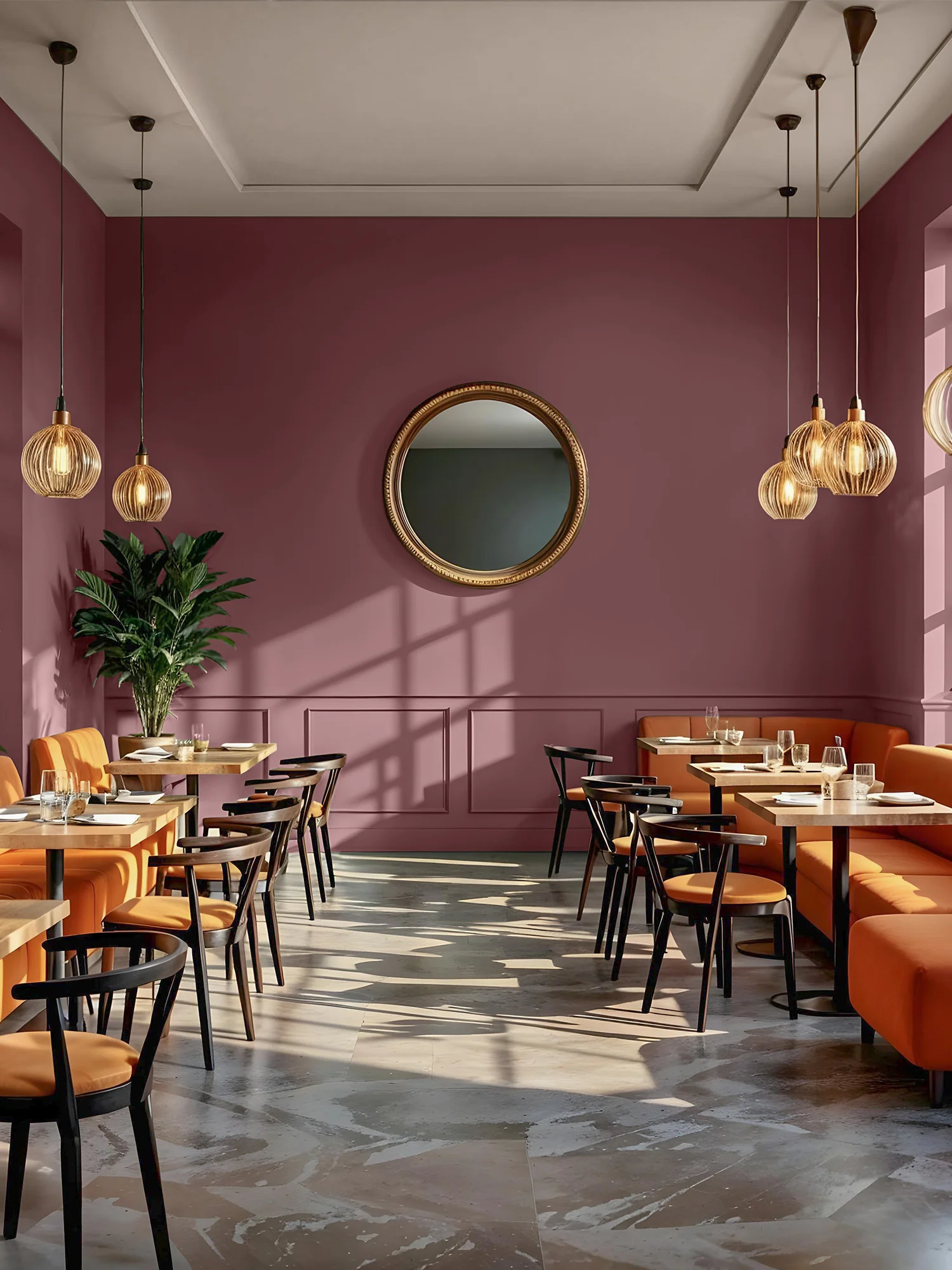 Milan Red Café Elegance