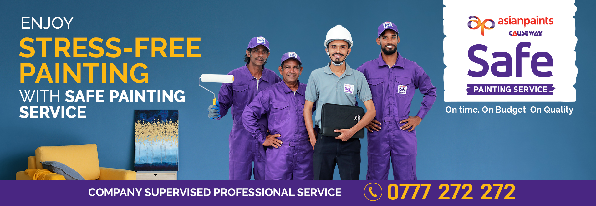 Safe Wall Paint Service Banner