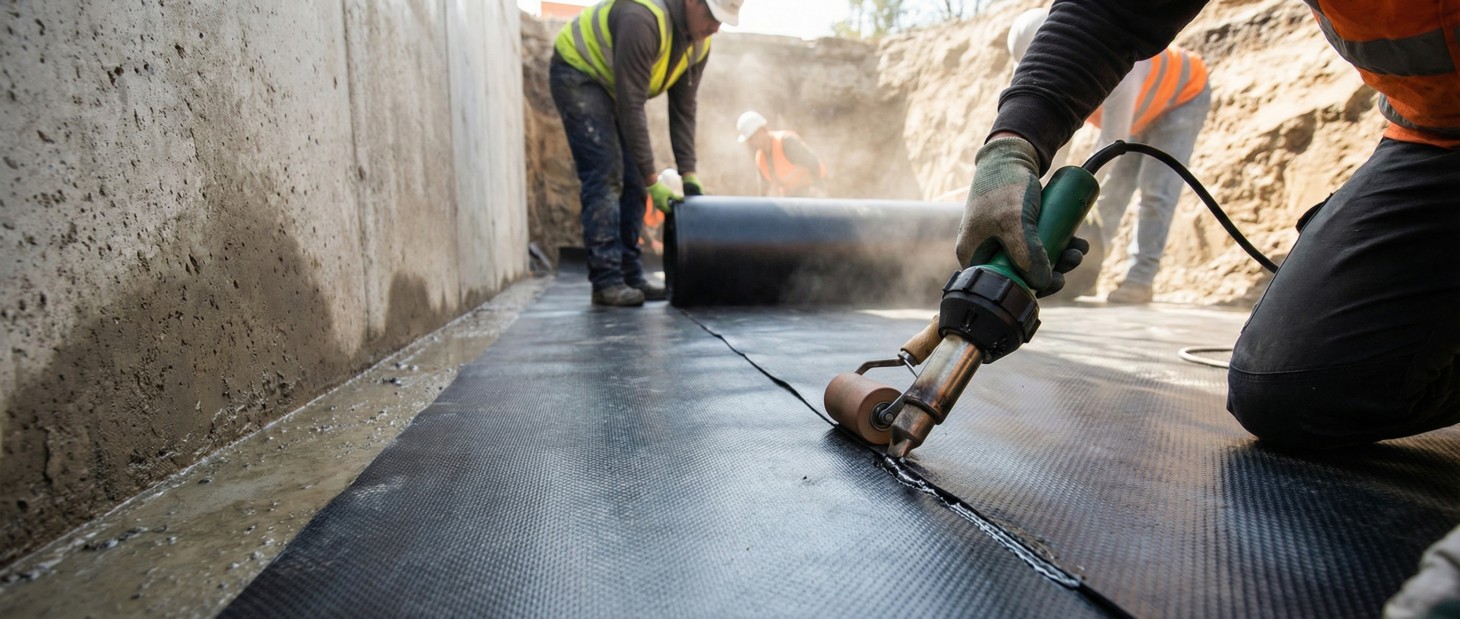  HDPE Pre‑Applied Waterproofing System