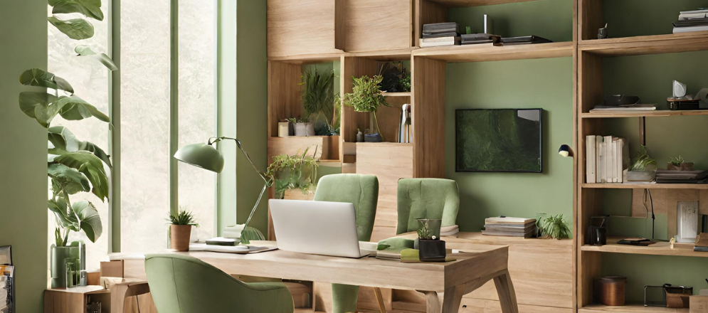 Green home office paint colours - Asian Paints