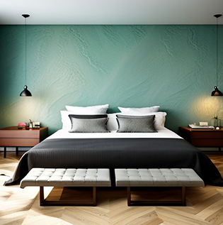 Textured wall paint for your bedroom design - Asian Paints